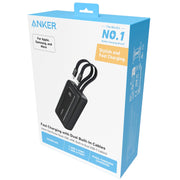 Anker Power Bank 20,000mAh 30W Fast Charging with Built-In MFi Lightning and USB-C Cables, USB-C and USB-A Ports, Black