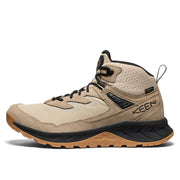 KEEN Hightrail Mid Waterproof Hiking Boots, Leather, Brindle/Oak Buff, Men's Size 11.5, Lightweight Breathable Durable