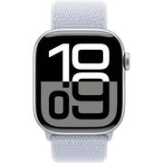 Apple Watch Gen 10 Series 10 Cell 42mm Silver Aluminum - Blue Cloud Sport Loop MWX53LW/A