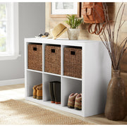 Better Homes & Gardens BHD036118664020 6-Cube Storage Organizer, White Texture