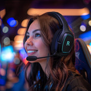FFN Wireless Gaming Headset, 2.4GHz Ultra-Low Latency, Bluetooth 5.2, Noise-Canceling Microphone, 45H Battery, 3.5mm Wired Mode, Over-Ear, White, WMCATA700-W