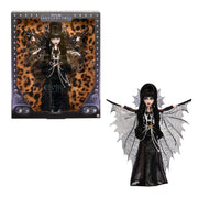 Mattel Monster High Skullector Elvira Mistress of the Dark Doll, Black Faux Leather Dress, Silvery Batwing Cape, Chain Belt, Doll Stand, HYV99