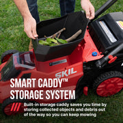SKIL PWRCore 40V Brushless 20-Inch Push Lawn Mower Kit with Smart Caddy, 7.5Ah Battery, 150W Charger, PM2010C-16
