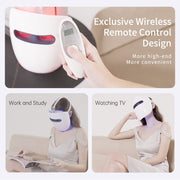 HIME SAMA LED Face Mask, 8-Color Wireless Light Therapy with Red Blue Near-Infrared, Anti-Aging Wrinkle Reduction, Lightweight USB Rechargeable Miracle ACE RB-081