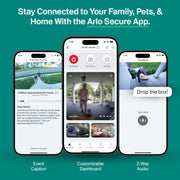 Arlo Essential Pan Tilt Security Camera, 2K Wired Plug-In Power, 360 Pan 180 Tilt, Color Night Vision, Smart Detection, Integrated Spotlight, 2 Cameras, White, VMC3083