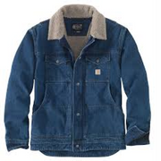 Carhartt Relaxed-Fit Sherpa-Lined Denim Jacket for Men - Beech - M