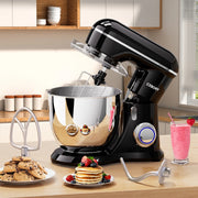 CEBORY SM-1533 3-IN-1 Stand Mixer, 6.5 QT Tilt-Head 10-Speed Food Mixer, Kitchen Electric Mixer with Dough Hook,  Onyx Black