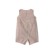 Carter's Baby Boys Striped Sleeveless Romper, Brown White, 12 Months