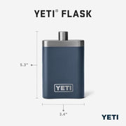 Yeti 7 oz Flask, Blue Camo, Stainless Steel, Leakproof, Portable, Includes Filling Funnel