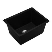 Elkay ELGU251912PDBK0 Quartz Classic 25'' L x 19'' W Undermount Kitchen Sink with Perfect Drain and Strainer
