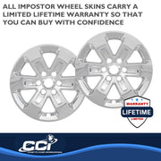 Coast2Coast International Impostor 18 Inch Chrome 6-Spoke Snap-On Wheel Cover Set of 4 IWCIMP431X