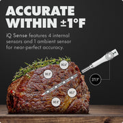 CHEF iQ iQ Sense Smart Wireless Meat Thermometer with 5 Sensors, 4 Ultra-Thin Probes, WiFi Unlimited Range, Heat Safe to 1000F, White, 2025 Gen 3 CQ60-4C-Z3-E-CA