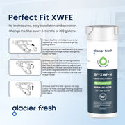 GLACIER FRESH GF-XWF-N XWFE Water Filter, 3 Pack(with Chip)