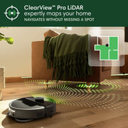 iRobot Roomba Plus 505 Combo Robot Vacuum and Mop with AutoWash Dock, DualClean Mop Pads, SmartScrub, 70x Suction, Carpet Boost, ClearView Pro LiDAR Navigation, PrecisionVision AI, Black