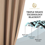 Home City Inc. Superior Solid 2-Pack Grommet Room Darkening Curtain Set, Thermal Insulated, Smoked Ash, 52 x 120 in