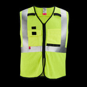 Milwaukee 48-73-5201 AR/FR Cat. 1 Class 2 High Visibility Yellow Mesh Safety Vest, S/M