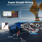 Lieucyst Portable Car Stereo Wireless Apple CarPlay 10.26