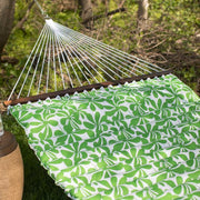 Coral Coast 51324-TP Garden Bloom 2 Person Hammock with Pillow, Spring Green