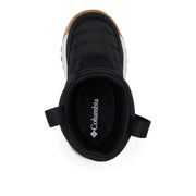 Columbia Snowtrot Mid Kids Winter Boots, 200g Insulation, Omni-Heat Reflective Lining, Black Sea Salt, Size 3, 2078911