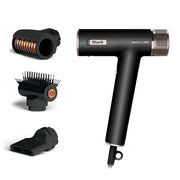 Shark SpeedStyle Pro Hair Dryer System with Scalp Shield, IQ Speed Styling & Drying Suite, Turbo Concentrator, QuickSmooth Brush, FrizzFighter Tool, Black, HD731