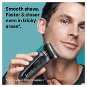 Braun Series 7 7185cc Electric Shaver with SmartCare Center, Waterproof, 3 Shave Modes, Beard Stubbler and Trimmer Attachments, Grey