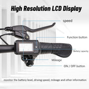 HITWAY BK5 16 Inch Electric Bike, 36V 250W Powerful Folding Bike with Removable Lithium Battery, LED Light, Black