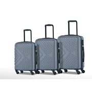 Travelhouse TH1065GR 3 Piece Luggage Set Hardshell Lightweight Suitcase, Gray