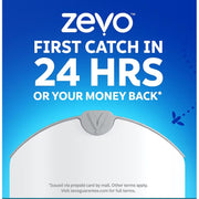 Zevo Flying Insect Trap Starter Kit, 2 Devices with 6 Refill Cartridges, Chemical-Free UV Light, White