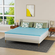 PayLessHere 2 Inch Gel Infused Memory Foam Mattress Topper, King Size, Non-Slip Surface, CertiPUR-US Certified