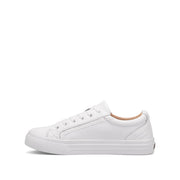 Taos Plim Soul Lux Women's Fashion Sneakers, Premium Full Grain Leather, Arch Support, White, Size 8 M, PLX-13994A-WHTL-080