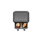 Chefman RJ38-SQPF-3TDB-2-CA 1700W 5.7L TurboFry Touch Dual Air Fryer with Digital Display, Black