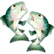 CYMYLAR Fish Foil Balloons, 31 Inch Rainbow Fish, Blue, 2 Pack