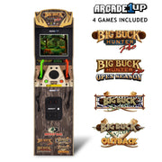 Arcade1Up Big Buck Hunter Mossy Oak Deluxe Arcade Machine, 17-Inch Color Monitor, Dual Light Gun Rifles, Four Games, Camo Design