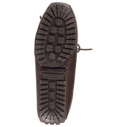 Minnetonka Moccasin Moosehide Weekender Moccasins for Men - Chocolate - 9M