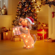 DEORAB 24 Inch Christmas Dog Decorations Lighted Outdoor Yard Decor