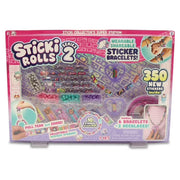 Jazwares SR301C Sticki Rolls Sticki Station DIY Sticker Jewelry Kit with 350 Mini Holographic Stickers, 144 Beads, Builds 6 Bracelets and 2 Necklaces