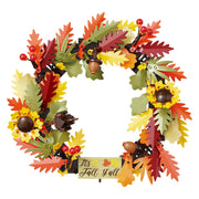 Brickcraft Harvest Wreath Brick Building Kit, 382 Pieces | DIY Autumn & Halloween Home Dcor | 2-in-1 Fall Wreath & Garland Craft | Festive Thanksgiving Decoration Gift for Kids & Adults, Ages 8+
