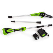 GreenWorks PS24B210 8-Inch 24V Cordless Electric Pole Saw