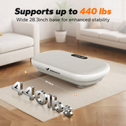 MERACH Vibration Plate Trainer Pro - 440 lb Support, Enhanced Motor, Bluetooth, Silicone Pedals