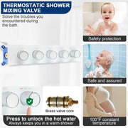 Signature Hardware KJ8064105-C-U Wall thermostatic shower mixer with 4-way diverter G1/2