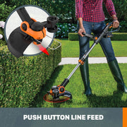 Worx 20V Cordless 12 in. String Trimmer and Turbine Leaf Blower Combo with 2 Batteries and Charger WG928