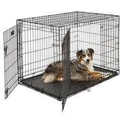 MidWest Homes for Pets 1542DDU Dog Crate | iCrate Single Door & Double Door Folding Metal Dog Crates