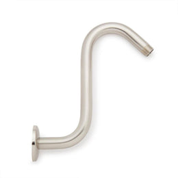 Signature Hardware Wall Mounted Shower Arm and Flange Brushed Nickel Shower Accessories Shower Arms