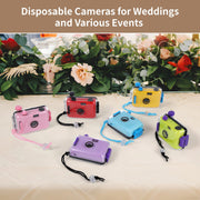 Texvora 8 Pack Disposable 35mm Film Cameras, Compact Mini Point-and-Shoot Cameras for Wedding, Bachelorette, Birthday, Concert, Travel