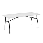Mainstays White 6 Foot Fold-in-Half Plastic Table