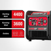 PowerSmart DL5040 4400-Watt Portable Generator with Inverter Technology, 30A for RV