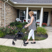 Equate FGA221EQ WMRT Rollator Walker with Seat and Wheels, Black