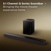 TCL Q65H Q Series 5.1 Channel Soundbar with Dolby Atmos, DTS:X, Ray Danz Acoustic Reflectors, Wireless Subwoofer, Bluetooth Streaming, Black