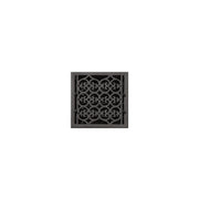 HV-1017-1010-CI Scroll Design Cast Iron Wall Pre-Drilled Register w/ Louver - 10