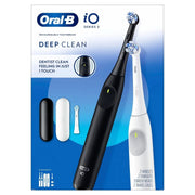 Oral-B 990363556 iO Series 2 Electric Toothbrush, Pure White & Night Black, 2 Ct, 3 Heads